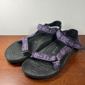 Teva Hurricane 6407 Outdoor Sport Sandal Velcros Blue Purple Women’s Size 9W